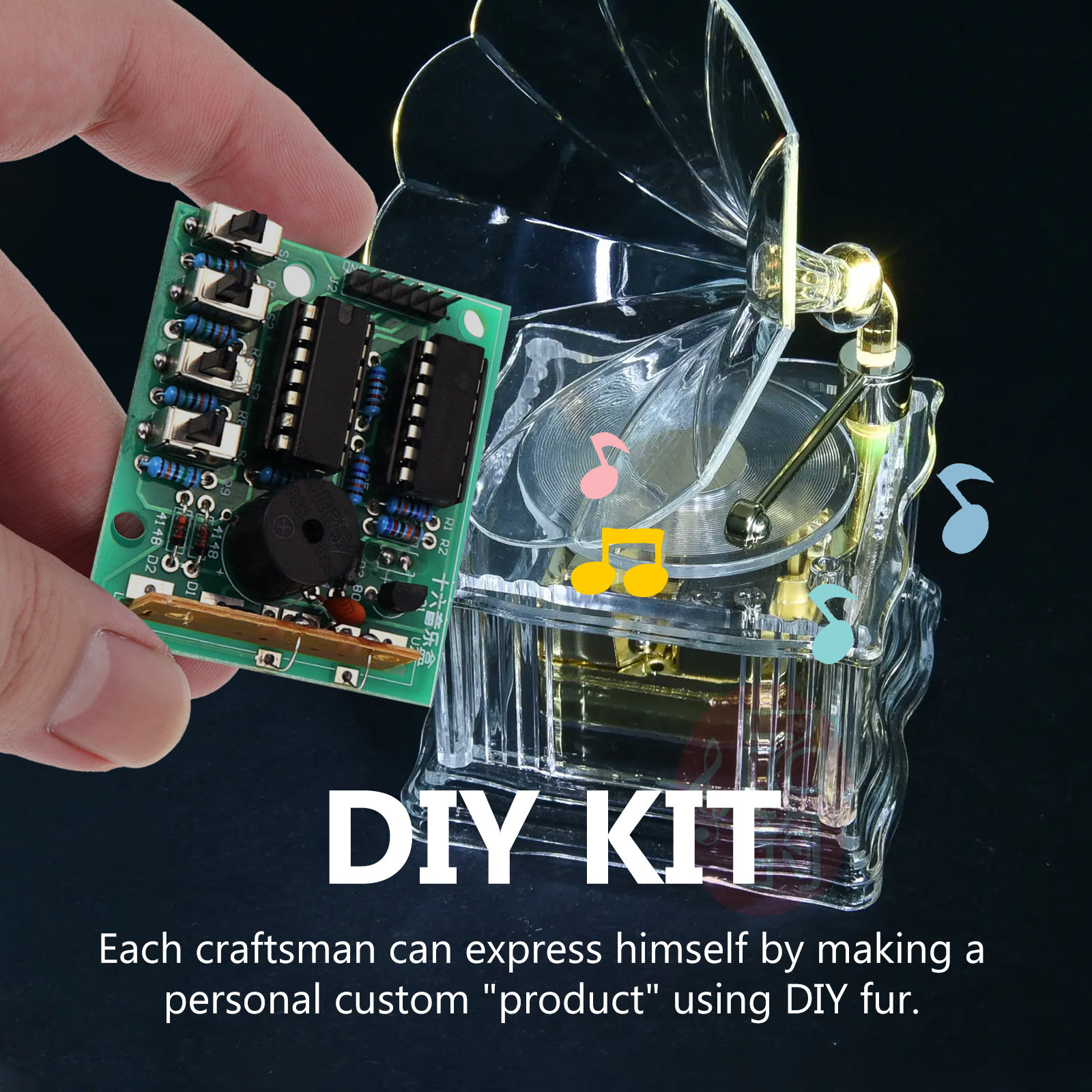 1セット DIY 音楽ボックス用電子部品、はんだ付け練習用回 - Diy Electronics Box のレビューと価格
